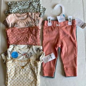 Carters baby girl 6m matching set
